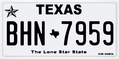 TX license plate BHN7959