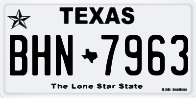TX license plate BHN7963
