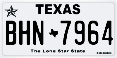 TX license plate BHN7964
