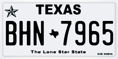 TX license plate BHN7965