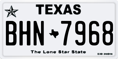 TX license plate BHN7968
