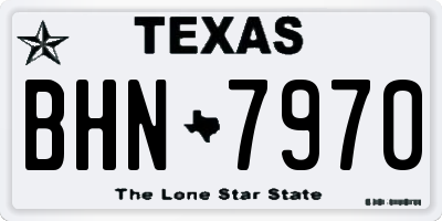 TX license plate BHN7970