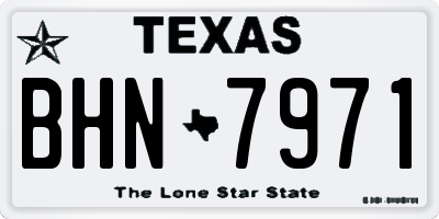 TX license plate BHN7971