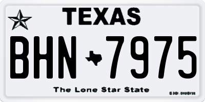 TX license plate BHN7975