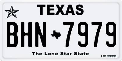 TX license plate BHN7979