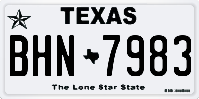 TX license plate BHN7983