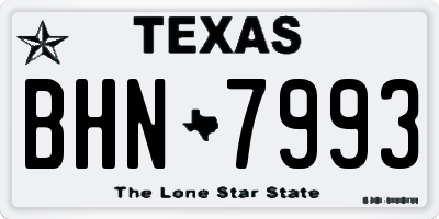 TX license plate BHN7993