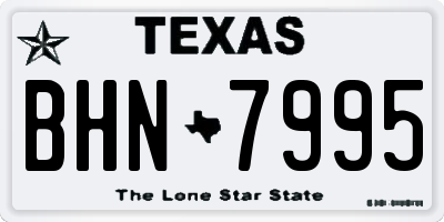 TX license plate BHN7995