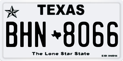 TX license plate BHN8066