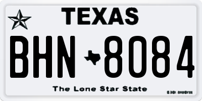 TX license plate BHN8084