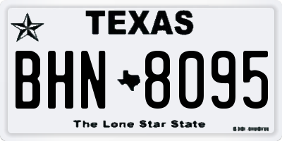 TX license plate BHN8095