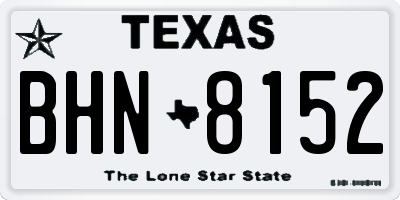TX license plate BHN8152