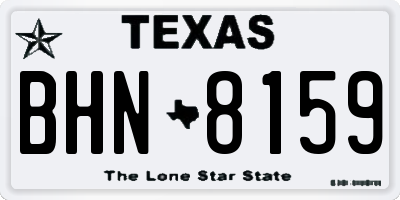 TX license plate BHN8159