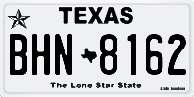 TX license plate BHN8162