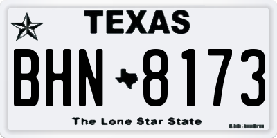 TX license plate BHN8173