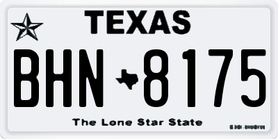 TX license plate BHN8175