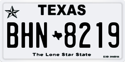 TX license plate BHN8219