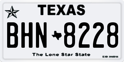 TX license plate BHN8228