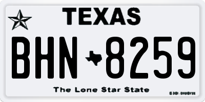 TX license plate BHN8259