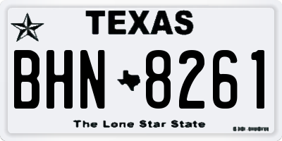 TX license plate BHN8261