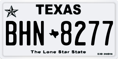 TX license plate BHN8277