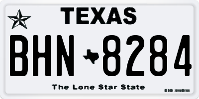 TX license plate BHN8284