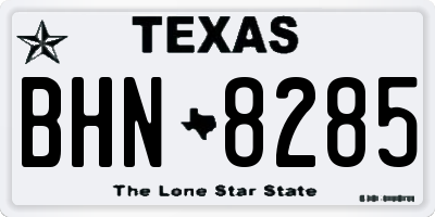 TX license plate BHN8285