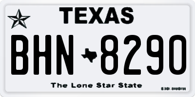 TX license plate BHN8290