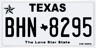 TX license plate BHN8295