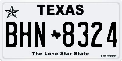 TX license plate BHN8324