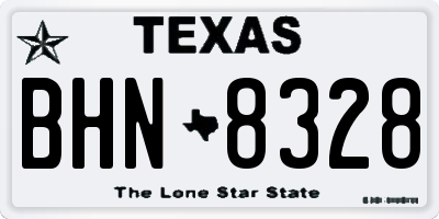 TX license plate BHN8328