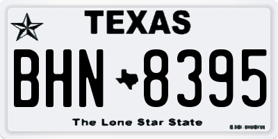 TX license plate BHN8395