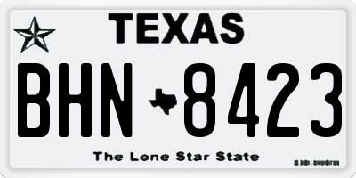 TX license plate BHN8423
