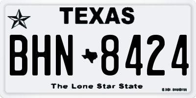 TX license plate BHN8424
