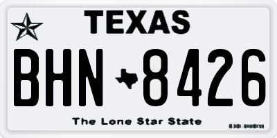 TX license plate BHN8426