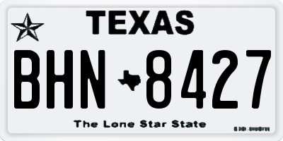 TX license plate BHN8427