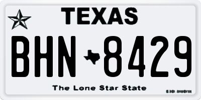 TX license plate BHN8429