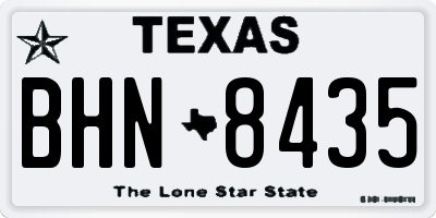 TX license plate BHN8435