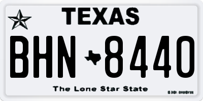 TX license plate BHN8440
