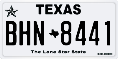 TX license plate BHN8441