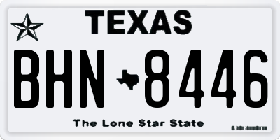 TX license plate BHN8446