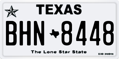 TX license plate BHN8448