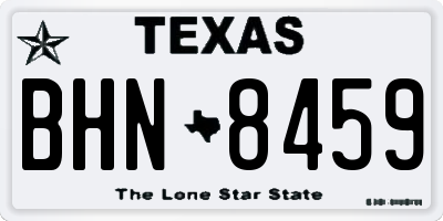TX license plate BHN8459