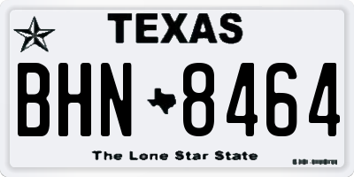 TX license plate BHN8464