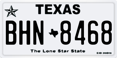 TX license plate BHN8468