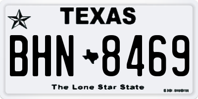 TX license plate BHN8469