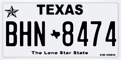 TX license plate BHN8474