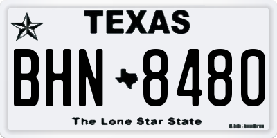 TX license plate BHN8480