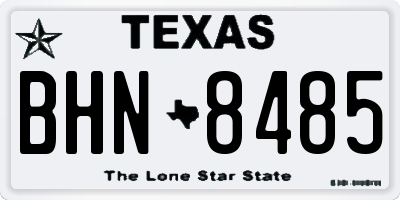 TX license plate BHN8485