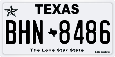 TX license plate BHN8486